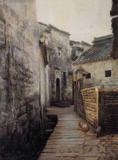 陈乃明 静静的老街 73×54cm